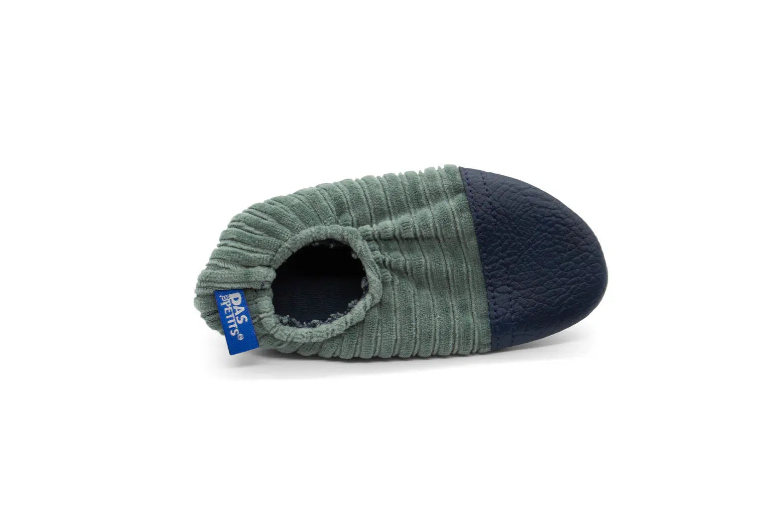 Chaussons Les Petits Velours – Gris vert