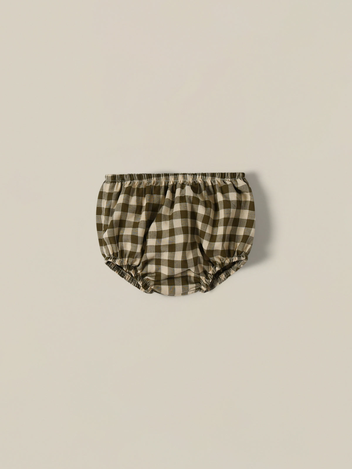 Short Olive Gingham