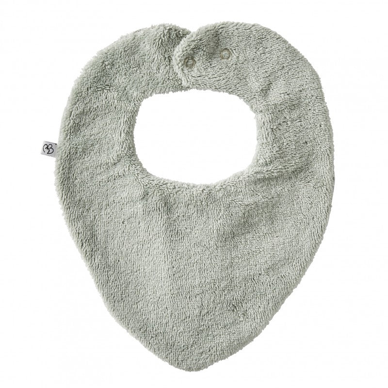 Bavoir-bandana bambou/ gaze - Vert de gris