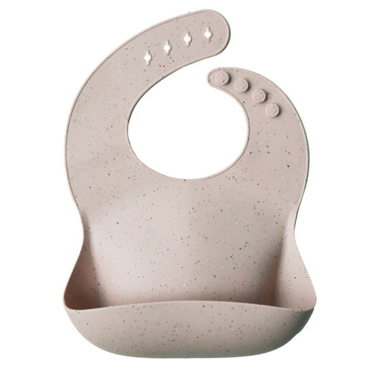 Bavoir en silicone sand terrazzo