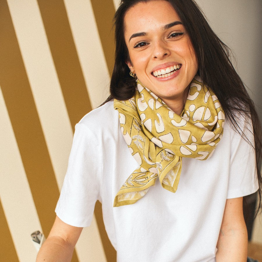 BIG FOULARD LATIKA "ARTISTIC" ANIS