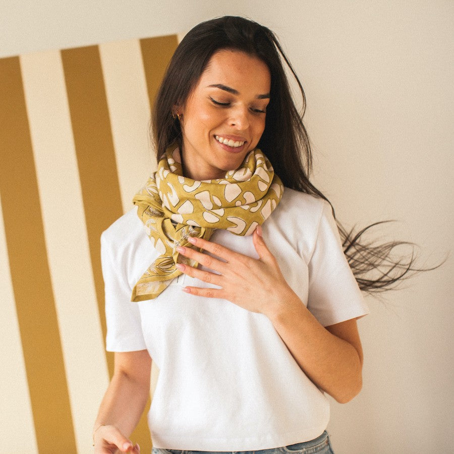 BIG FOULARD LATIKA "ARTISTIC" ANIS