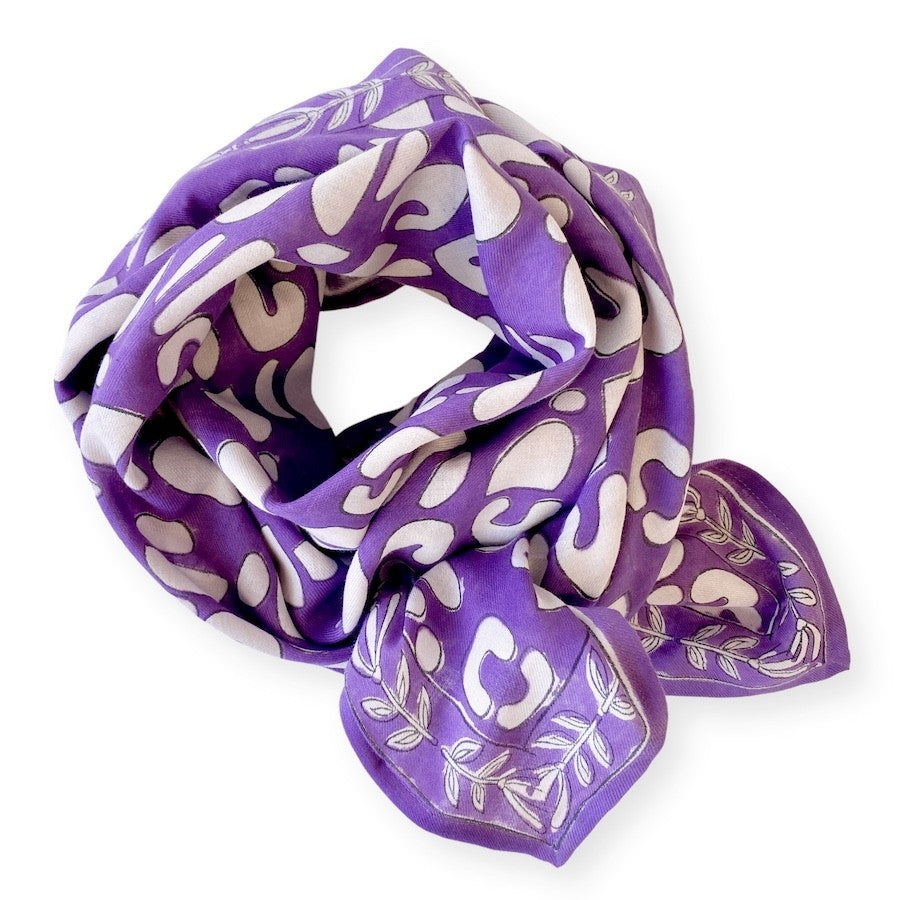 BIG FOULARD LATIKA "ARTISTIC" VIOLET