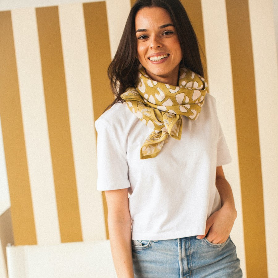 BIG FOULARD LATIKA "ARTISTIC" ANIS