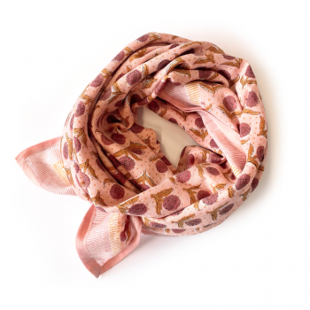 BIG FOULARD LATIKA "LOTUS" POUDRE