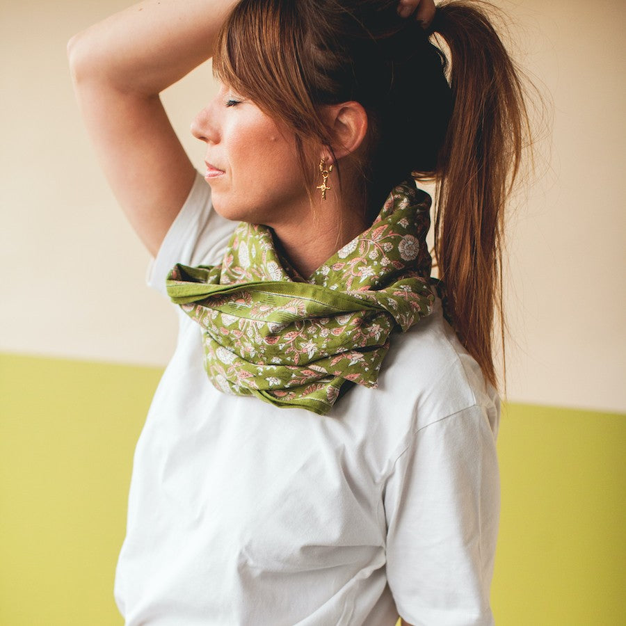 BIG Foulard Latika "Soleil" TILLEUL