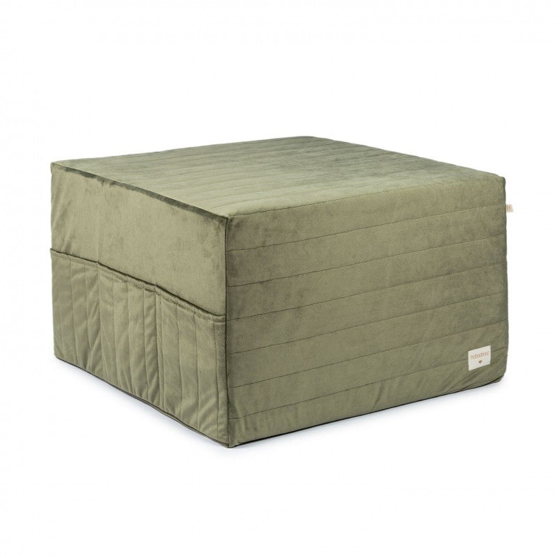 Pouf lit pliant Sleepover • velvet olive green