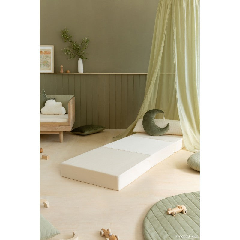Pouf lit pliant Sleepover • velvet olive green