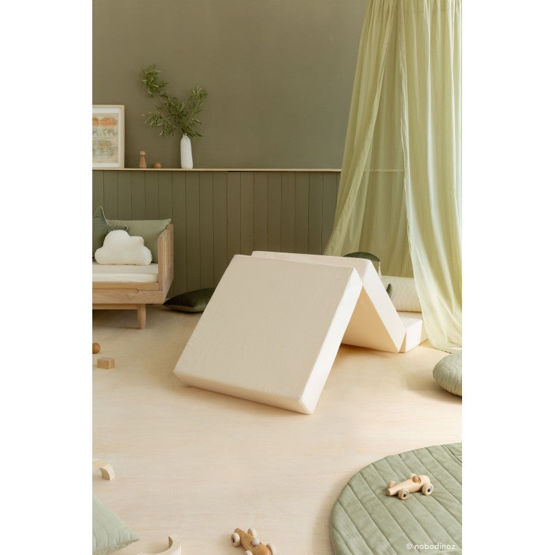 Pouf lit pliant Sleepover • velvet olive green