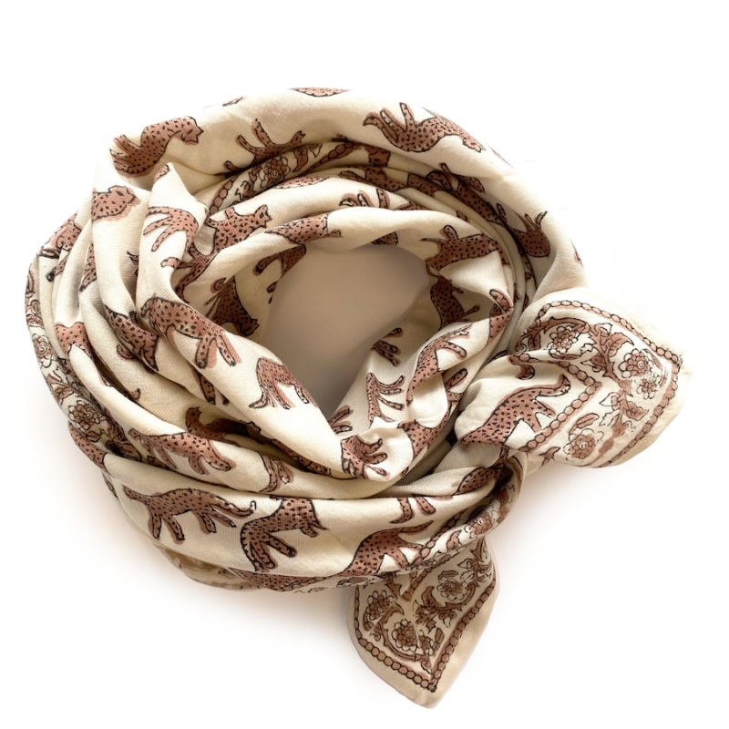 BIG FOULARD LATIKA "BENGALE" LATTE