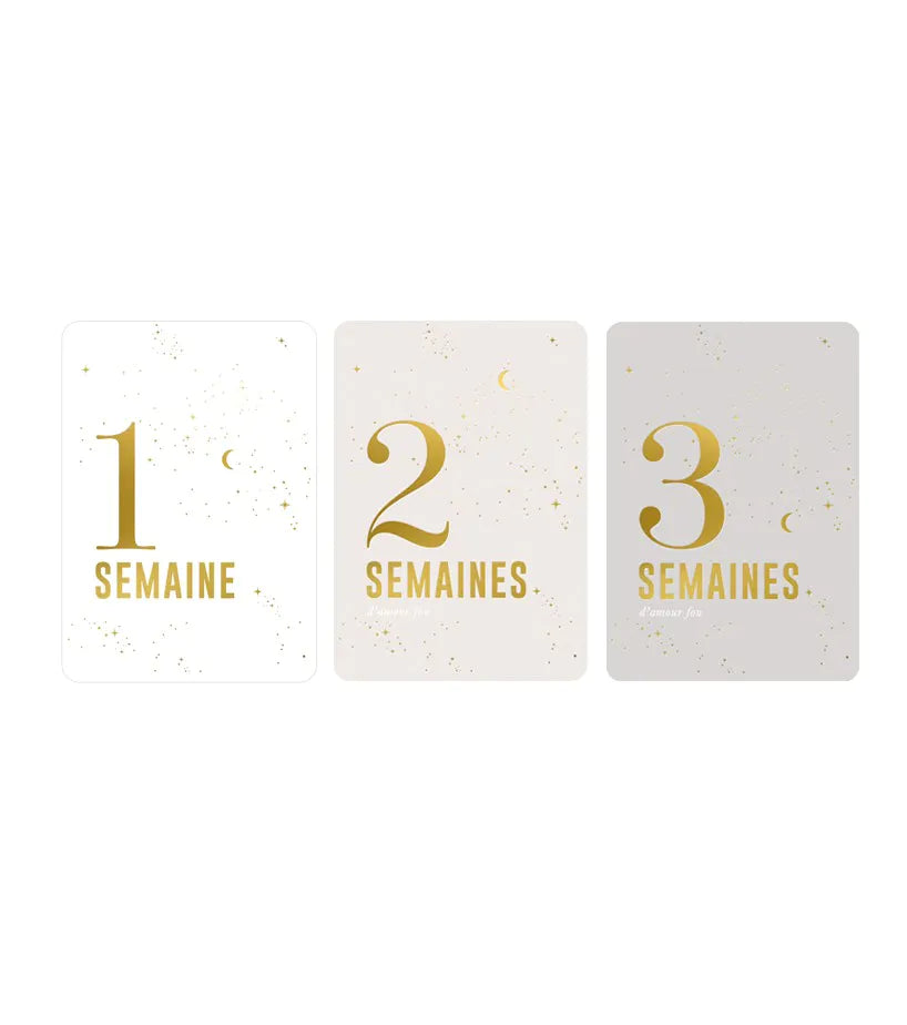 Cartes étapes "Céleste" 9 mois à t'attendre