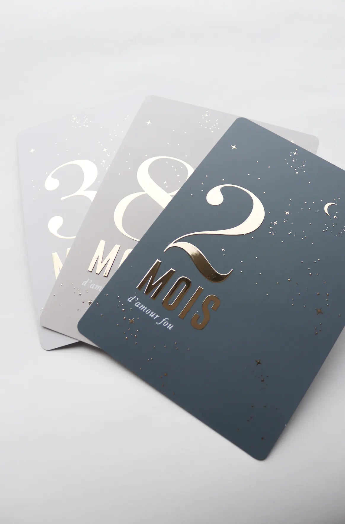 Cartes étapes "Céleste" 9 mois à t'attendre
