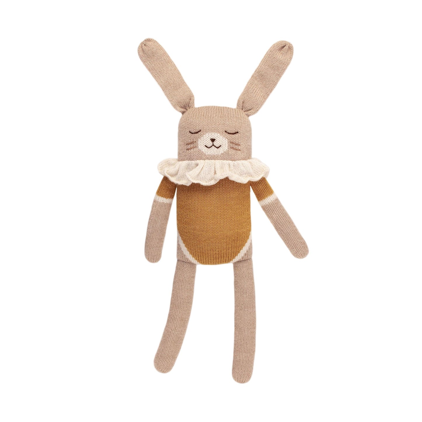 Grand doudou lapin ocre