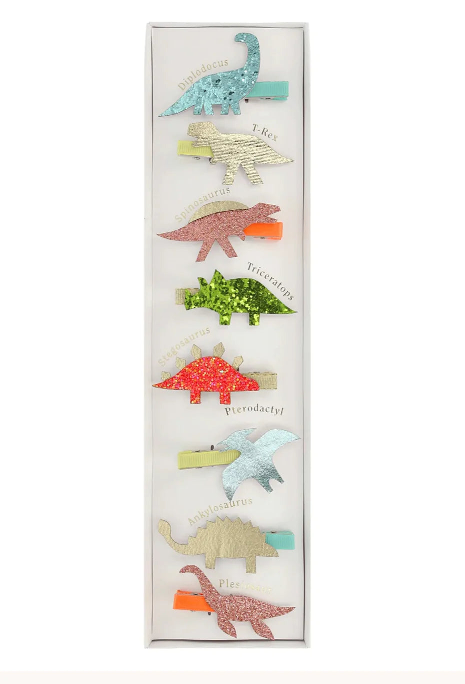 Barrettes Clips de cheveux Dinosaures (x 8)