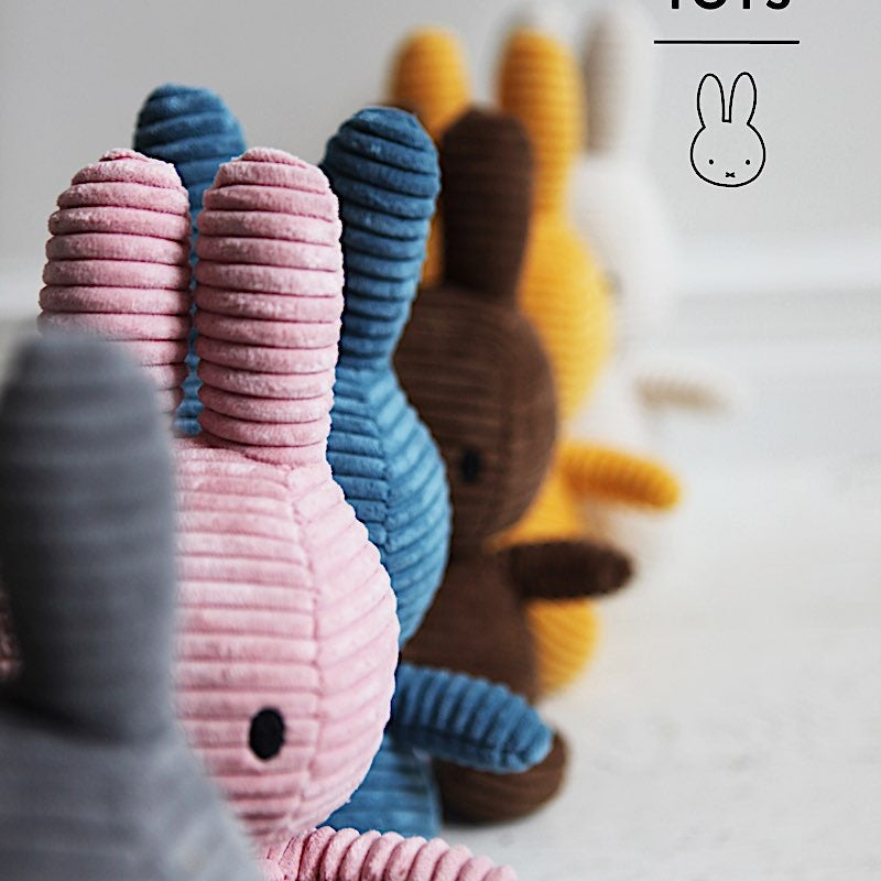 Miffy Velours Côtelé 50cm - Blanc