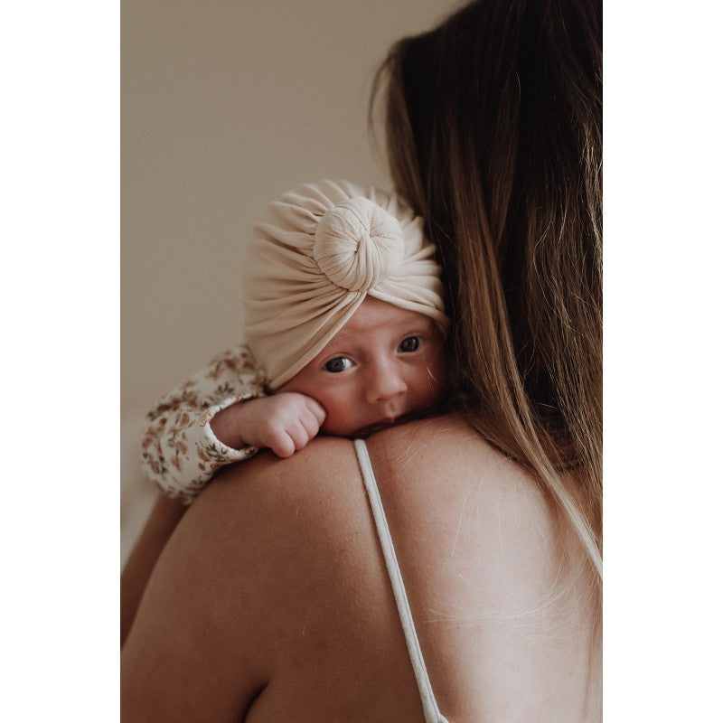 Bonnet turban - coloris nude