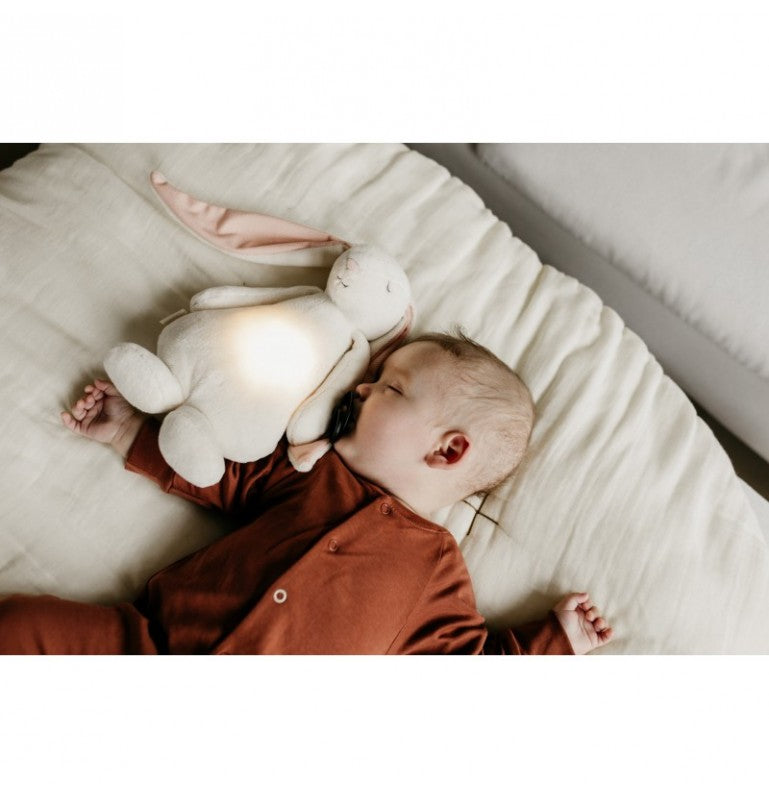 Moonie le lapin magique avec sons & lumières - crème/rose