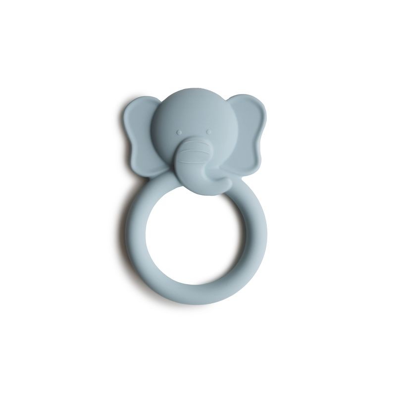 Anneau de Dentition Elephant Bleu Gris