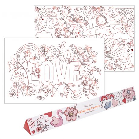 Posters à colorier Saint Valentin (x 2)