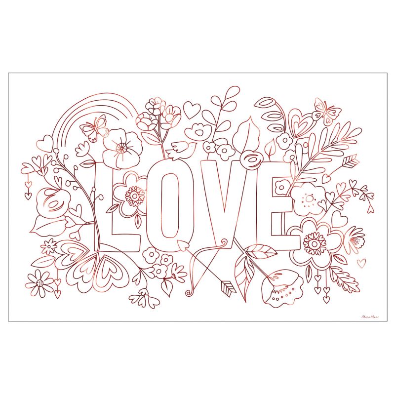 Posters à colorier Saint Valentin (x 2)