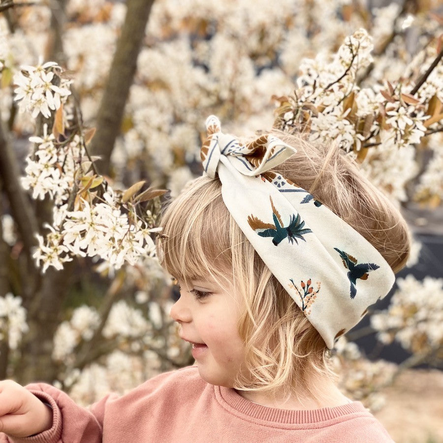 Small Foulard Manika "Cerisier" Fleur de Vanille