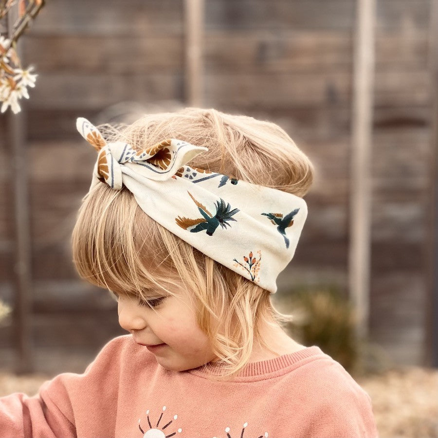 Small Foulard Manika "Cerisier" Fleur de Vanille