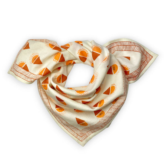 SMALL FOULARD MANIKA "SORBET" ABRICOT